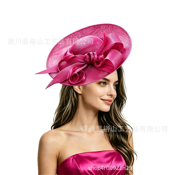 European and American vintage bridal hair accessories, feather headpiece, floral hat, mesh headband, versatile dress and party accessory