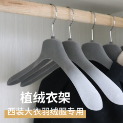 植毛高級スーツハンガー家庭用コート滑り止めたんすミンク毛皮セーター専用ビロード服掛け