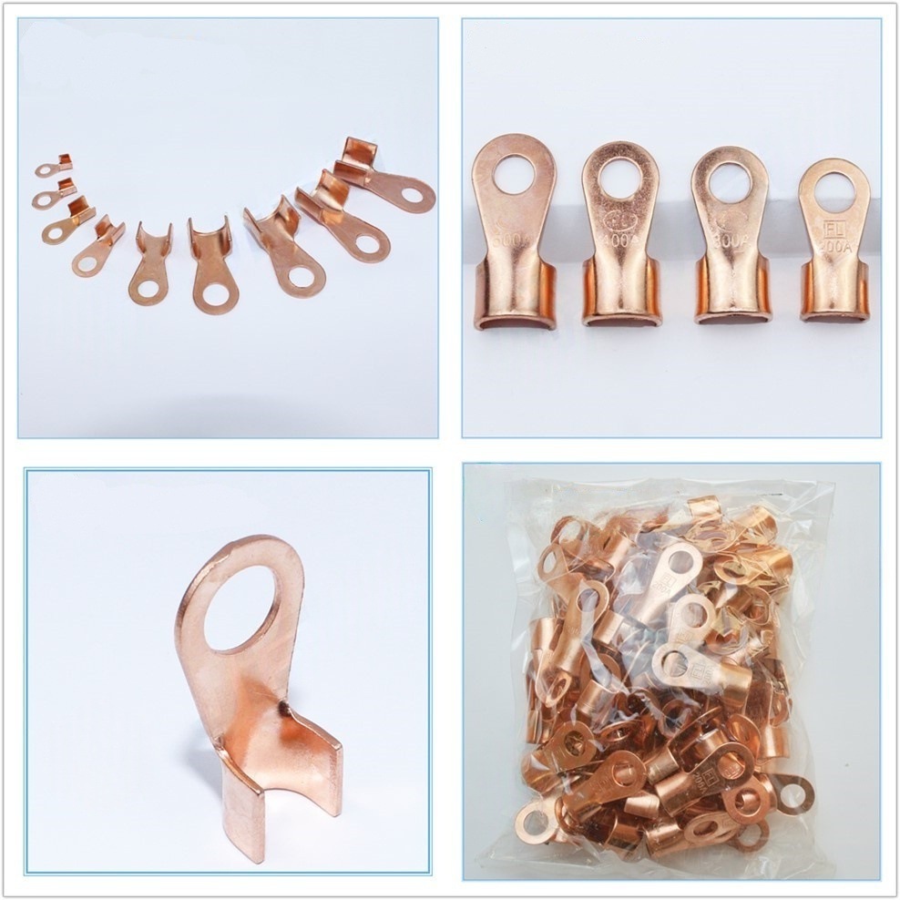 河间万达批发纯铜线鼻子 电瓶线尾 鱼尾铜件 连接卡扣锁口铜件