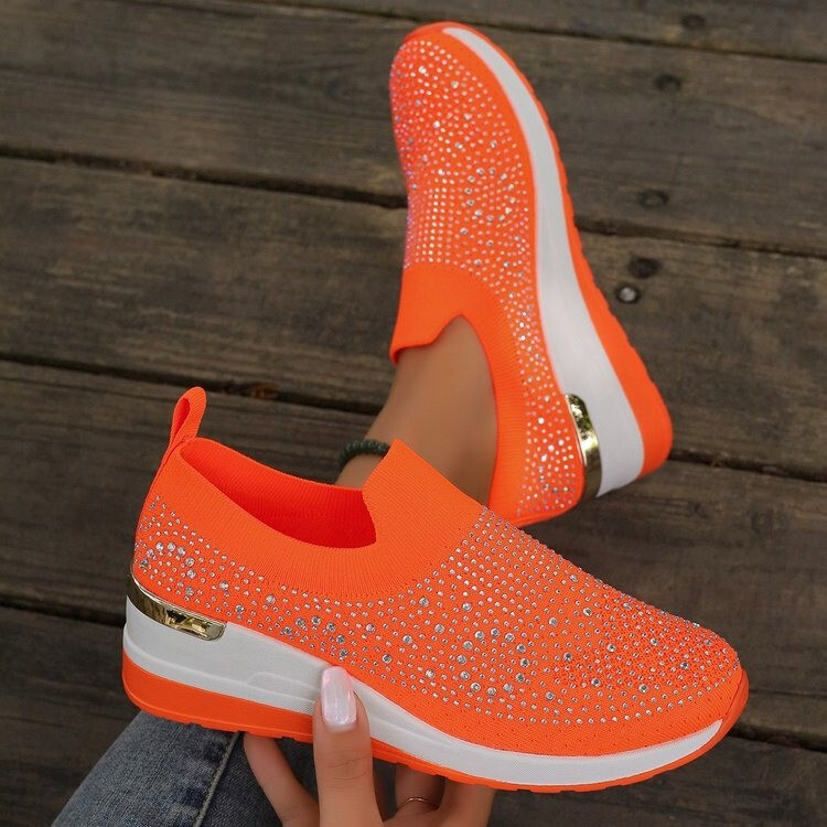 plus size rhinestone fly woven casual sneaker women 2025 new European and American style thick-soled breathable shoes women cross-border foreign trade plus size rhinestone fly woven casual sneaker women 2025 new European and American style thick-soled breathable shoes women cross-border foreign trade