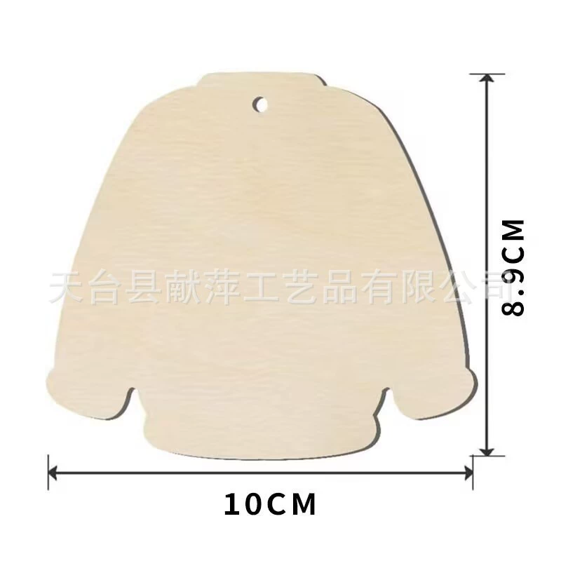 Unfinished blank wood chips ocean beach series flamingo dolphin shape decorative wooden crafts spot