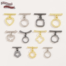 金属合金14K金OT扣项链手链扣白金色枪黑色 diy饰品扣收尾连接扣