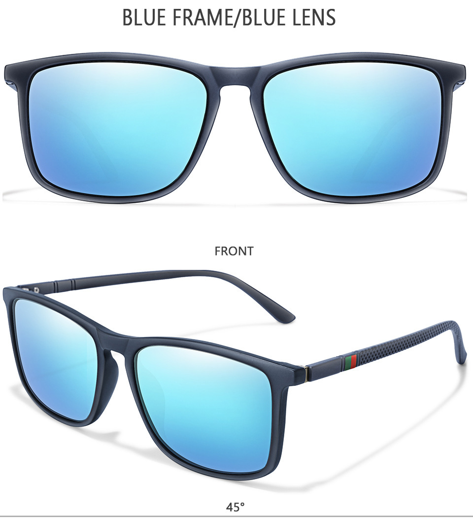 60g Weight Full Frame Glasses Structure Sunglasses Classification PC, UV400 Protection Lens Material Square Glasses Style Travel, Daily Occasion Geometric Pattern Men's Gender Simple Style Style Simple Style Geometric PC UV400 Protection Square Full Frame Men's Sunglasses 7