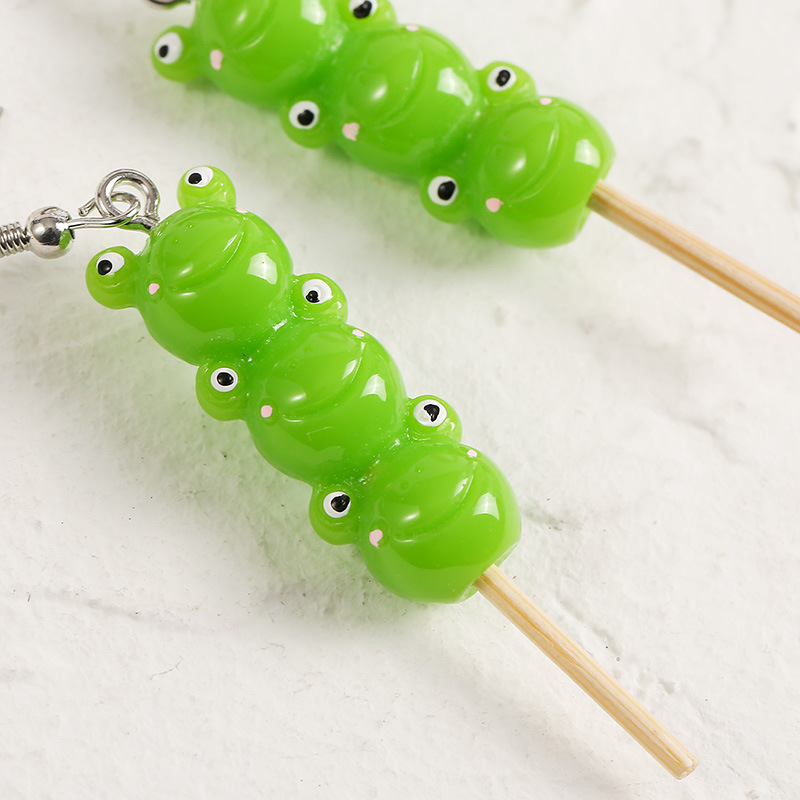 Fashion Resin Frog Lollipop Acrylic Long Earrings display picture 7