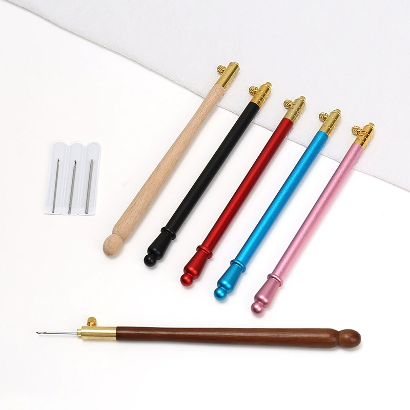 Трансграничный французский бук анти-вышивка игла металлическая/деревянная ручка из бисера с блестками крючка ремень 3 игла Французская вышивка крючком