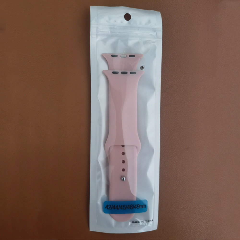 Pink silicone strap-steel buckle