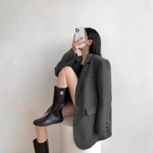 春秋西服黑色气质时尚新款外套通勤休闲韩版小西装小个子西服外套