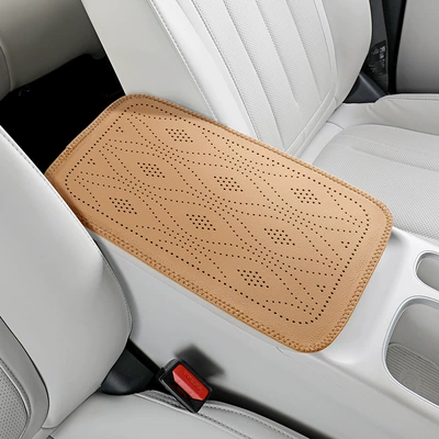 Armrest box pad, armrest box pad, cowhide textured