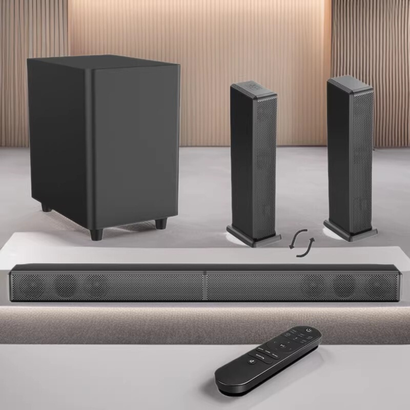 Cross-Border 200W Audio 2.1-Channel Soundbar with Detachable Design, Large-Capacity Subwoofer, Home Theater