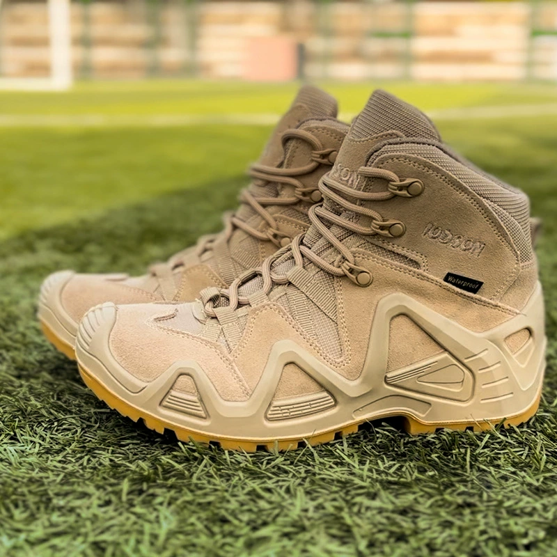 Обувь, изготовленная методом литья под давлением, тактические ботинки, уличные нескользящие водонепроницаемые походные ботинки, устойчивые к проколам, износостойкие внедорожные ботинки, песочные походные ботинки для пустыни