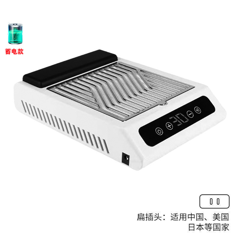 Aspirador de uñas de succión grande transfronterizo 80W aspirador de escritorio de uñas de almacenamiento de energía de carga inalámbrica japonesa de alta potencia