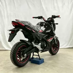 Yetkinlər üçün Yeni Street Bike Motosiklet, Qara və Qırmızı, Davamlı Şinlər