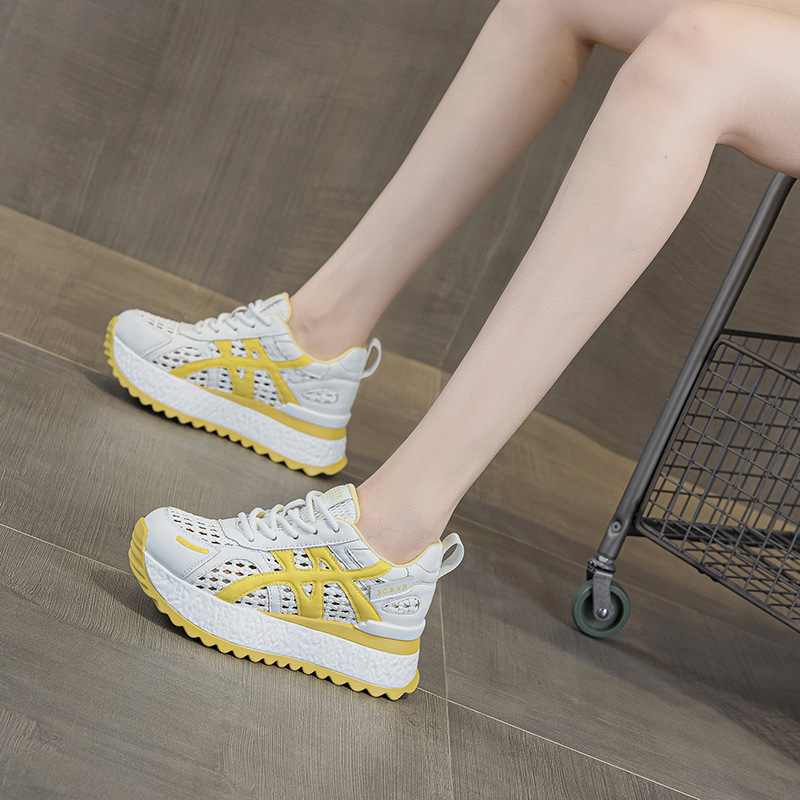 Women's Thick-Soled Dad Sneakers for Petite Individuals, 2026 Summer New Luxury Breathable Sports Height-Increasing Casual White Shoes Women's Thick-Soled Dad Sneakers for Petite Individuals, 2026 Summer New Luxury Breathable Sports Height-Increasing Casual White Shoes