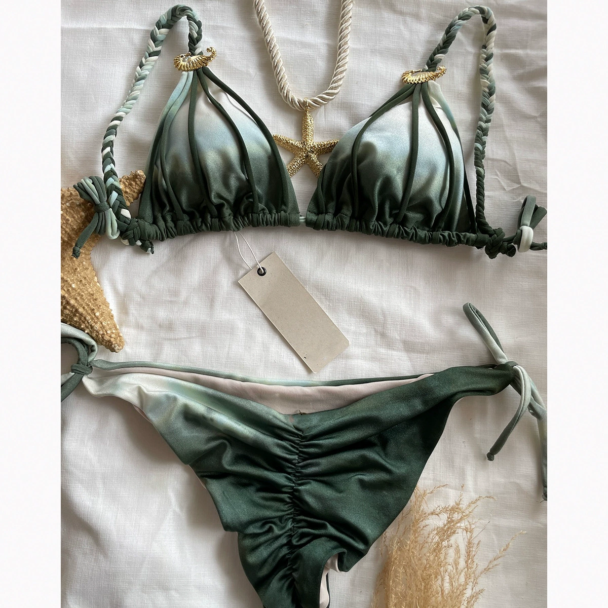 2025 новый bikini сексуальный европейский и американский бикини краской трансграничной внешней торговли разделенный женский купальник