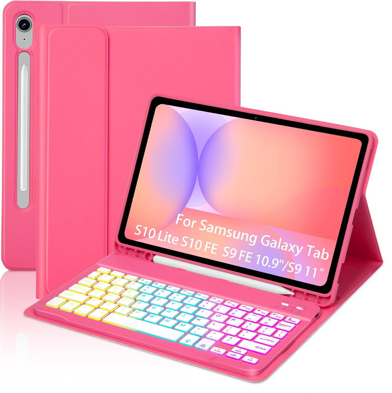 Galaxytaba11 Bluetooth Keyboard Samsung 11inch Tablet Protective Case S6Lite Backlit Cover Suitable for Cross-Border Use