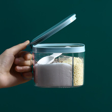 多格调料盒盐罐三格一体式套装塑料家用厨房佐料味精收纳盒调味得