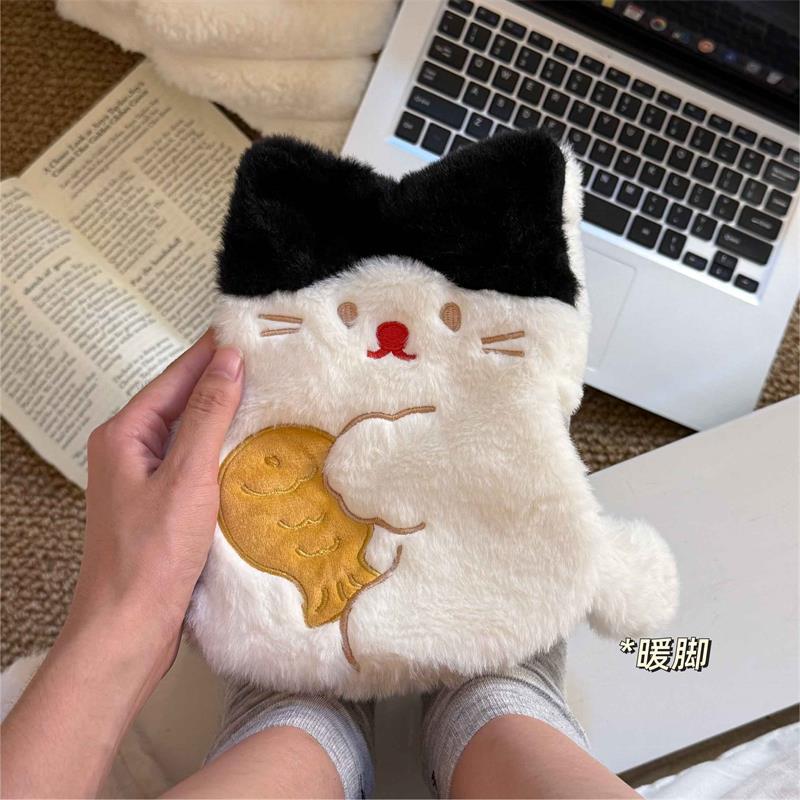 귀여운 봉제 온수주머니 500ml 물주입식 복부 찜질 보온 물주머니