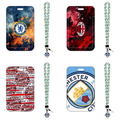 World Cup Football Amazon JD.com Work Permit Bank Card Holder with Lanyard Exhibition Work Badge ID Card Wholesale