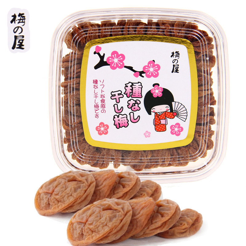 日本梅の家 種なし干し梅缶詰 甘酸っぱい梅ケーキ 妊婦さんも食べられる無添加超酸っぱい干し梅|undefined