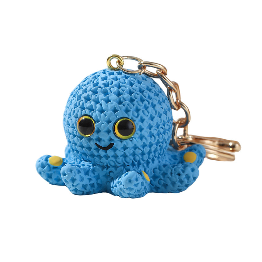 Cute Octopus Resin Women's Bag Pendant Keychain display picture 8