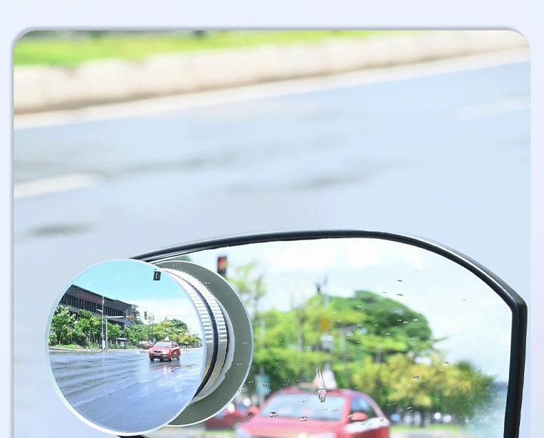 D suction cup rearview mirror, ultra-wide-angle motorcycle blind spot auxiliary mirror, suction cup type