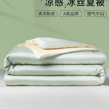 a类凉感冰丝空调被夏凉被四件套夏季单人真丝夏天被子可机洗被套