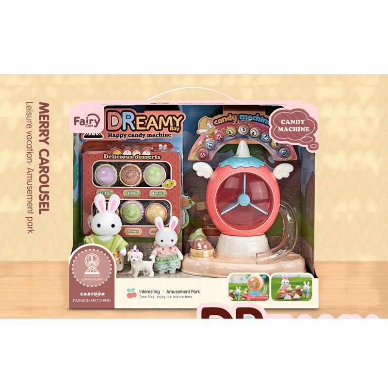 Productos especiales transfronterizos Simulación infantil multifuncional coche de comida rápida coche controlado remoto muñeca familia serie de juguetes de dinosaurios