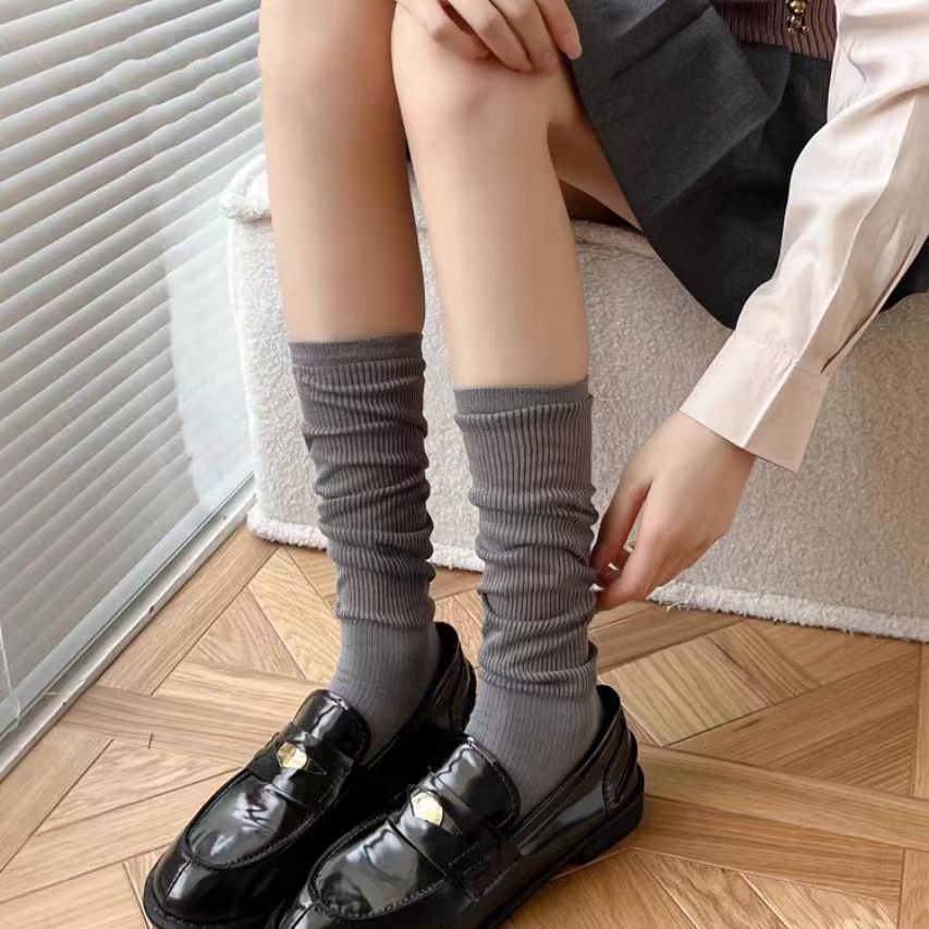 Summer thin comfortable breathable solid color knee socks for…