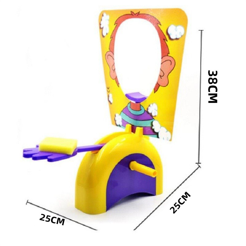 互動奶油砸派機 奶油打臉機整人玩具 單人奶油桌面遊戲機