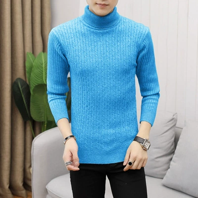 Демисезонный вязаный свитер, городской стиль, воротник-стойка, Slim Fit (2–2XL, múltiples цветов)