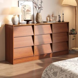 Solid Wood Chest of Drawers, Bedroom Bedside Storage Cabinet, Living Room Storage Cabinet, Wall Storage Cabinet, Nine-Drawer Cabinet, Small Side Cabinet