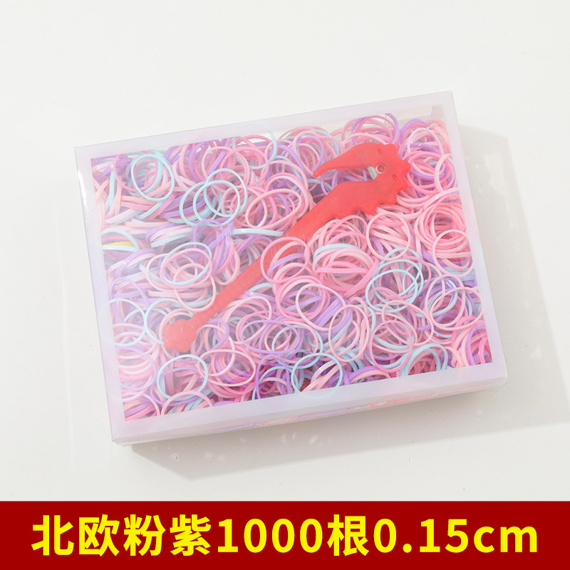 Banda de goma desechable negra corbata de pelo de mujer pequeña cubierta de cuero de alta elasticidad duradera no lastimar cuerda de pelo corbata de pelo banda de pelo verano