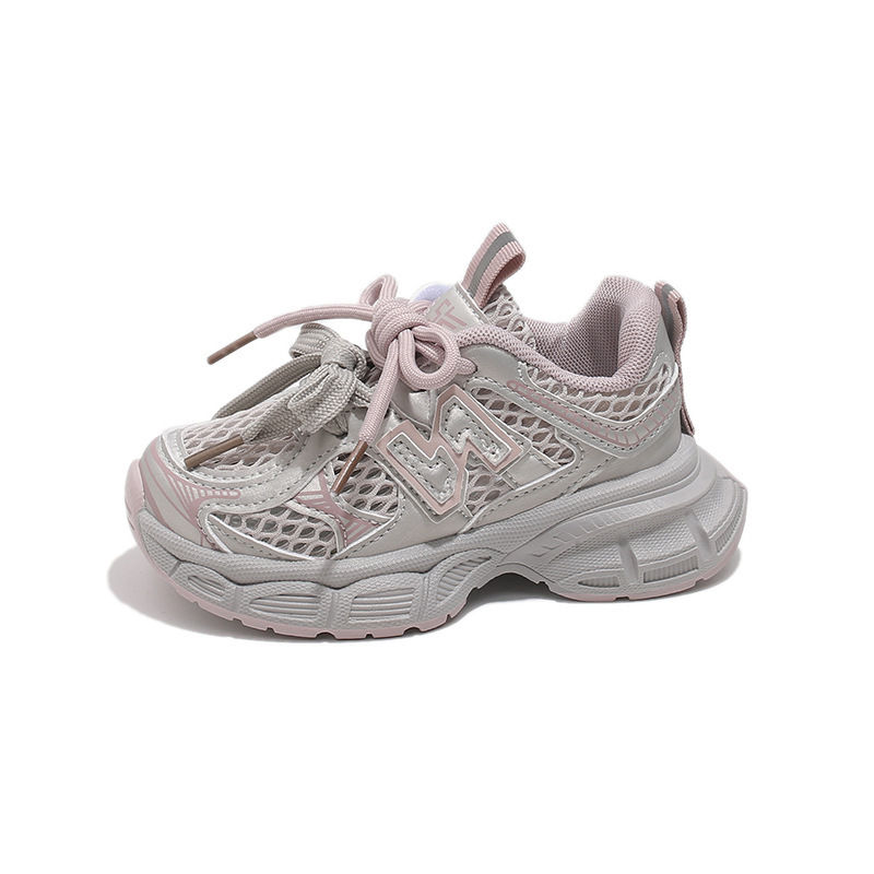 Modische, atmungsaktive Mädchen-Sneaker aus Single-Mesh, Frühjahrskollektion 2026, Kinderschuhe, vielseitige Freizeitschuhe_voghion.com