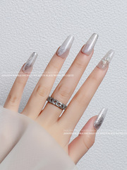 新款日式網紅暈染液光療美甲專用透明白色鎏金銀漸變水墨水彩煙染