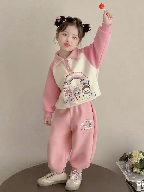 女童春秋套装2025新款儿童洋气时髦女孩春季宝宝时尚休闲运动衣服|undefined