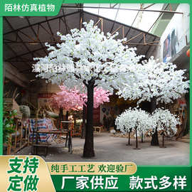 仿真白色樱花树假植物桃花树梅花树室内外装饰许愿树樱花装饰假树