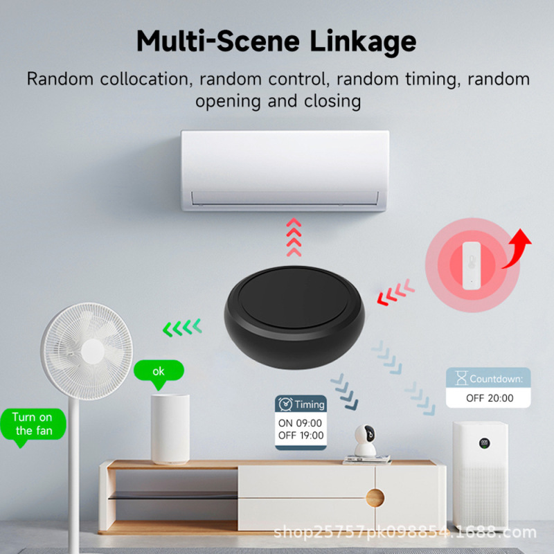 Tuya WiFi スマート赤外線 + 無線周波数ユニバーサルリモコン携帯電話タイミング 433 カーテン投影携帯電話リモート|undefined