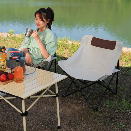 Outdoor folding chair camping chair moon chair ultra-light portable butterfly chair outdoor fishing stool