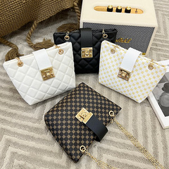 菱格水桶包bag women2023秋冬包包新款批發女包花料百搭鏈條挎包