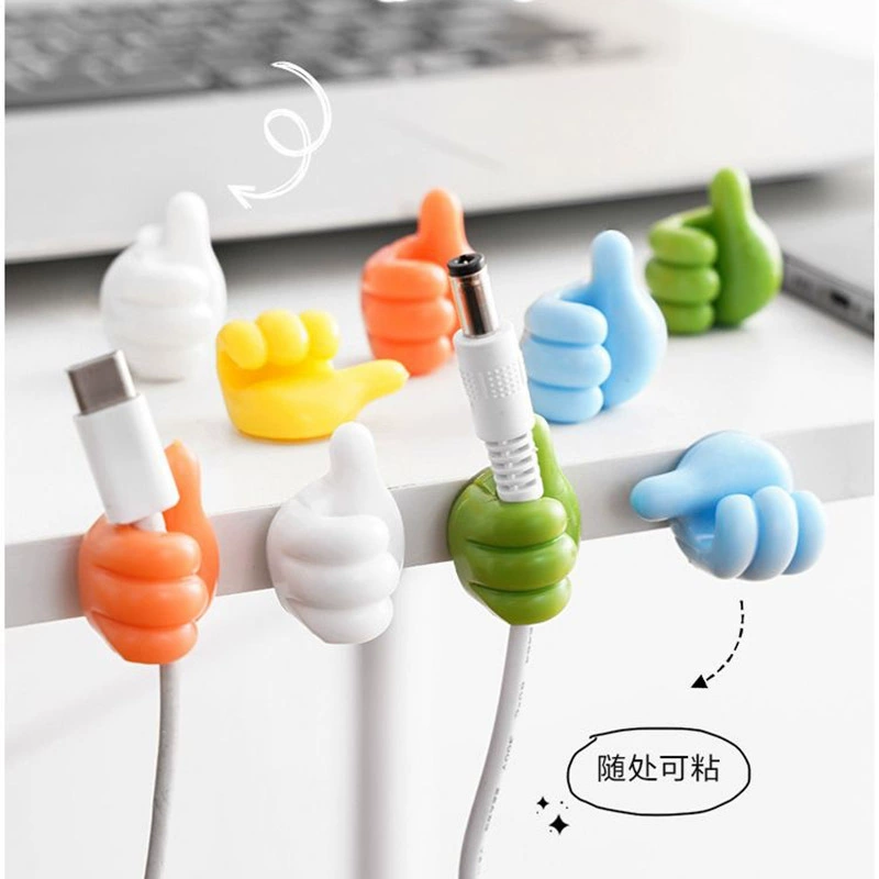 Большой палец - петля для рук thread hook карикатура творческий набор данных кабель хранения и организации в офисе кухне ванной угол пальца