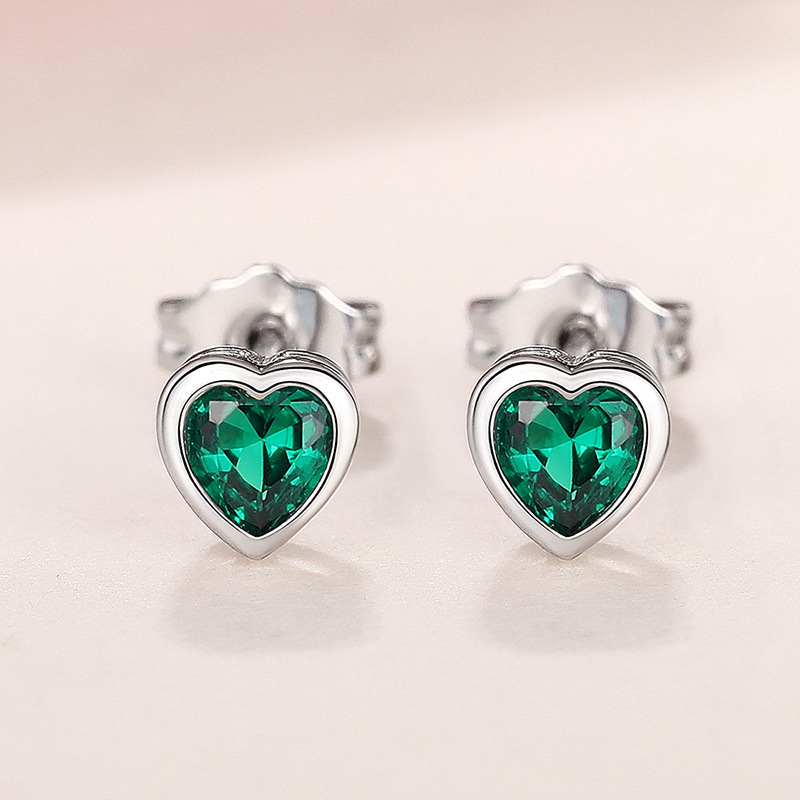 3g Weight Copper Ear Needle Material Ear Studs Classification 1 Pair Quantity Daily, Street Occasion Copper Material Heart Shape Pattern All Seasons Season Women's Gender Sweet Style 1 Pair Sweet Heart Shape Copper Ear Studs 31