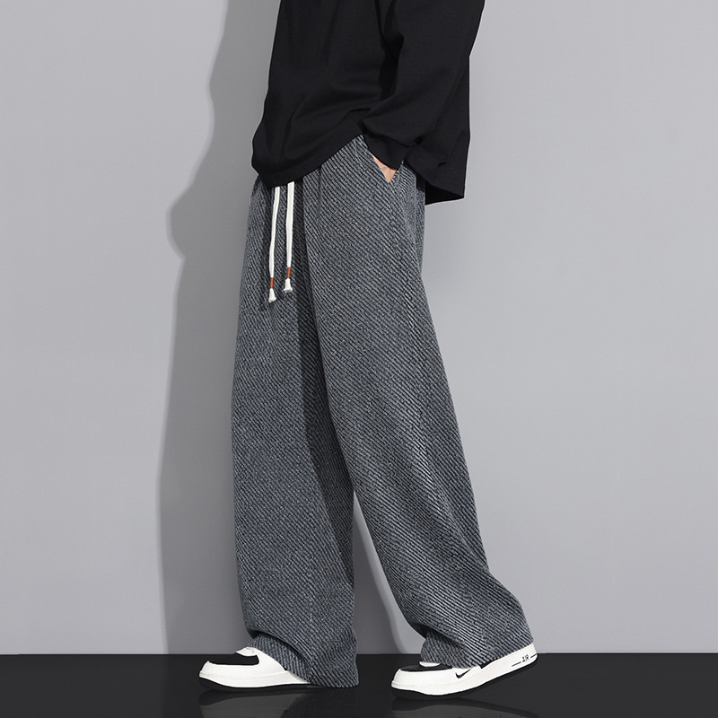 Nuevo 25 caño pantalones casuales para hombres sensación de caída cómodos pantalones de protección para hombres holgados estilo de puerto 290g pantalones de moda