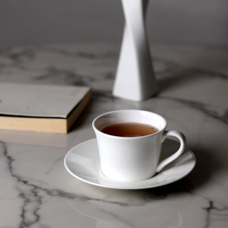 British Bone China Coffee Cup and Saucer Afternoon Tea Set Ceramic Coffee Cup Niche Milk Cup Tea Cup Mini