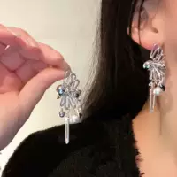 Трехмерные универсальные модные серьги солнечноперловые с кисточками, стиль легкой роскоши