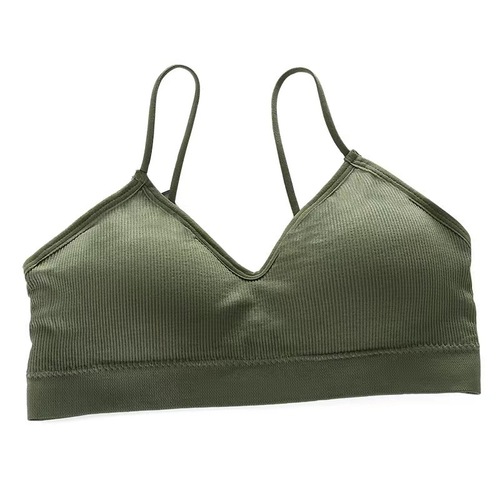 Cross-border seamless Japanese-style threaded tube top and beautiful back for girls and students with breast pads and thin suspenders to wrap breasts and small vest underwear