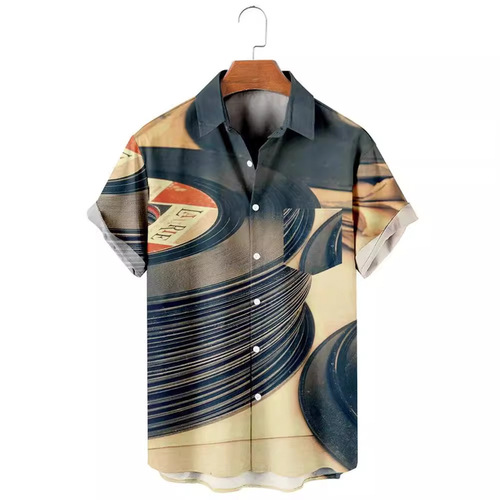 Amazon  New Hawaiian Shirt for Men 3D Personality Print Short Sleeve Loose Casual Fashion Beach Style