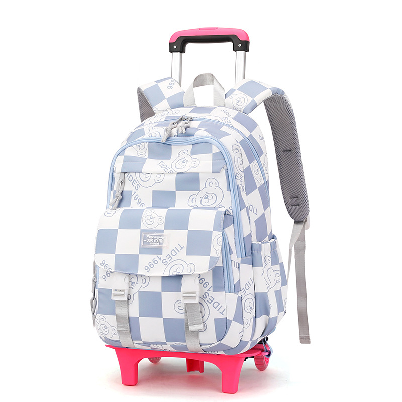 Pescado natural nuevo carro de escalada mochila Escuela Secundaria chica de gran capacidad extraíble escuela niños Escuela Primaria estudiante 3-6