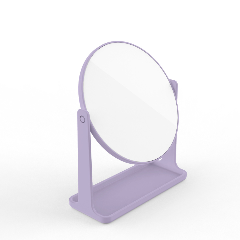 Espejo de maquillaje espejo de escritorio vestidor hogar dormitorio nórdico giratorio simple redondo de un solo lado espejo