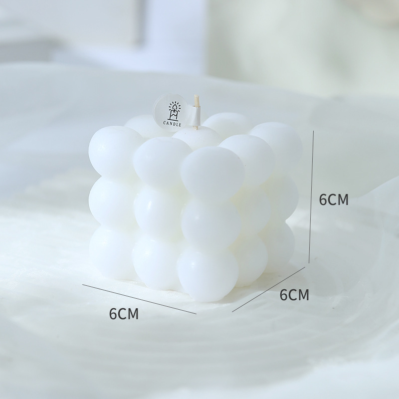 Vela Cubo de Rubik Blanco (Rosa)