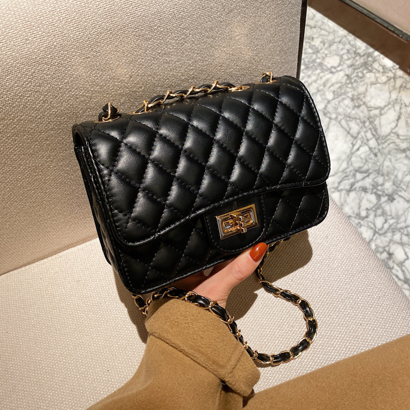 Bolso femenino 2024 nuevo mini bolso de moda INS versión coreana bolso de hombro único bolso de cadena xiaoxiangfeng lingge